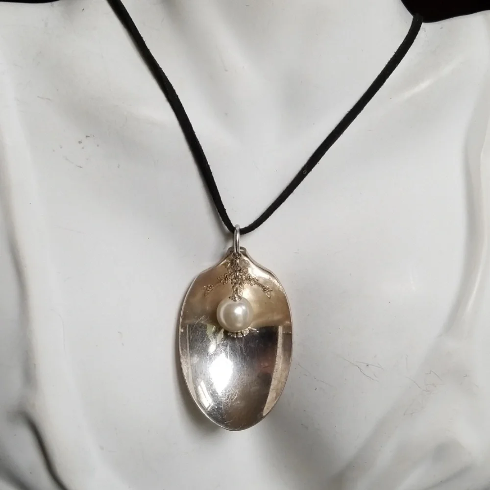 NWT Repurposed Hand Crafted Vintage Spoon Pendant Necklace